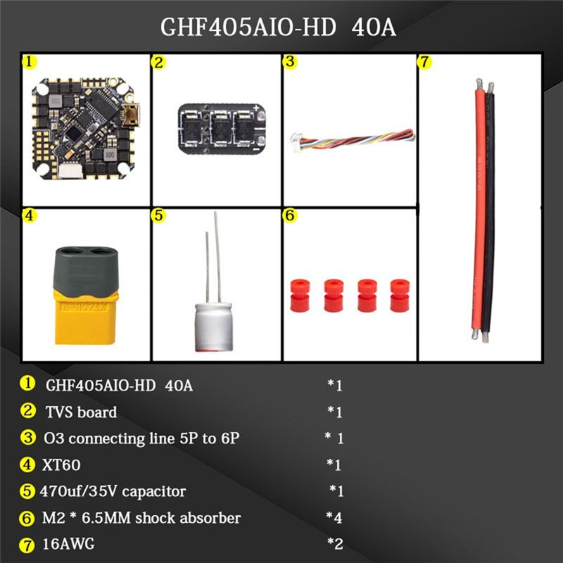 Drone Flight Controller - ABTI-GHF405AIO-HD 40A وحدة تحكم طيران AIO