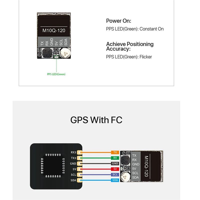 Drone Compass - وحدة GPS M10Q ببروتوكول مزدوج NMEA