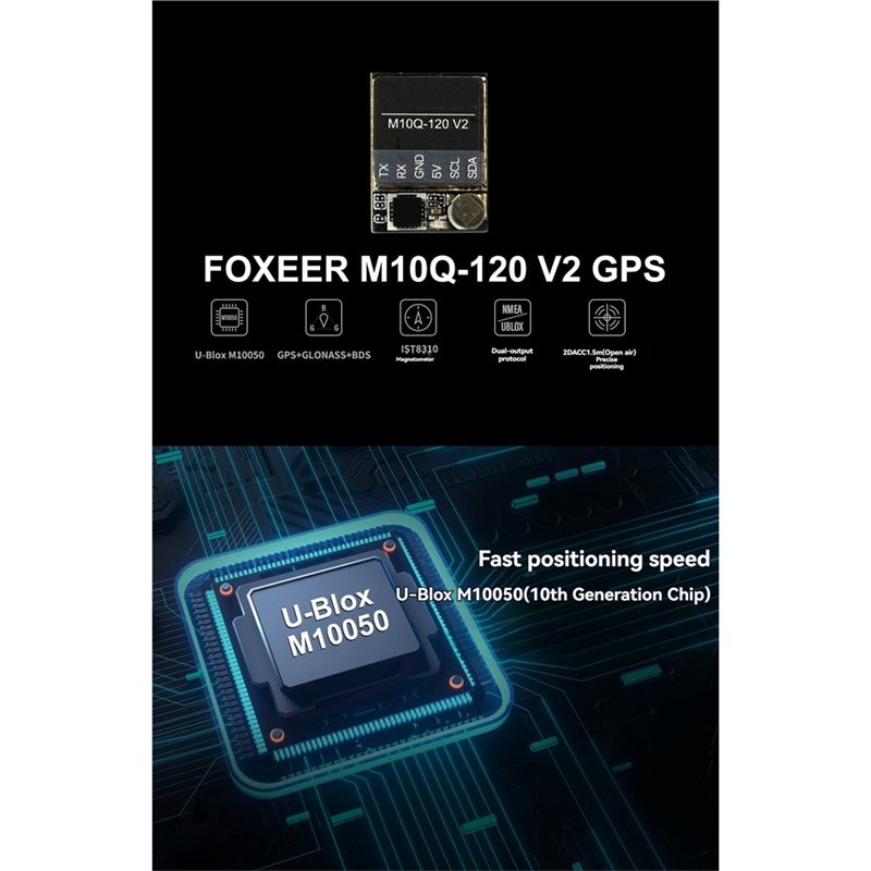 وحدة GPS Exquisite-M10Q-120 V2 - مراجعة Drone Compass وسعره