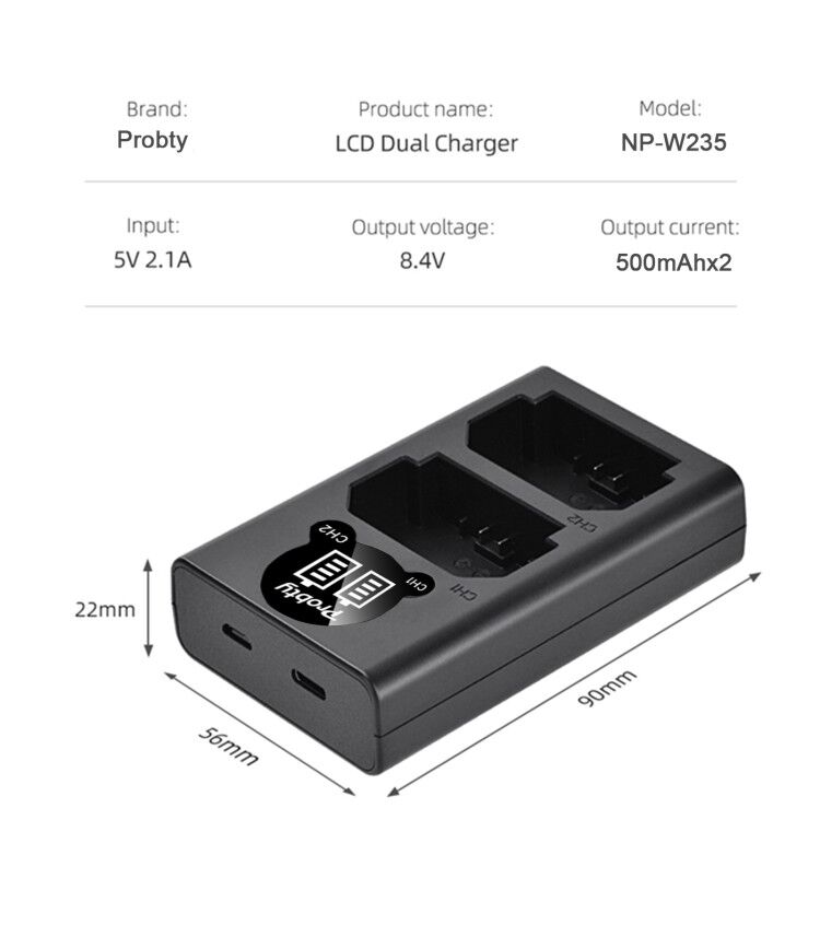 2200mAh NP-W235 NP W235 بطارية - مراجعة Drone Camera وسعره